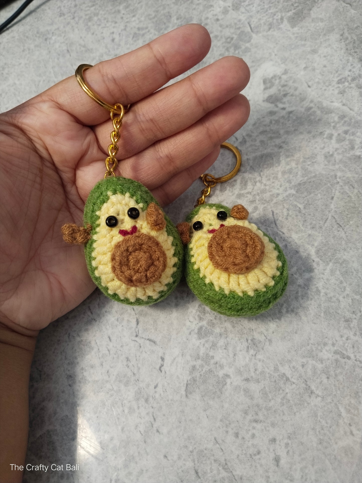Avo-Buddy Crocheted Keychain