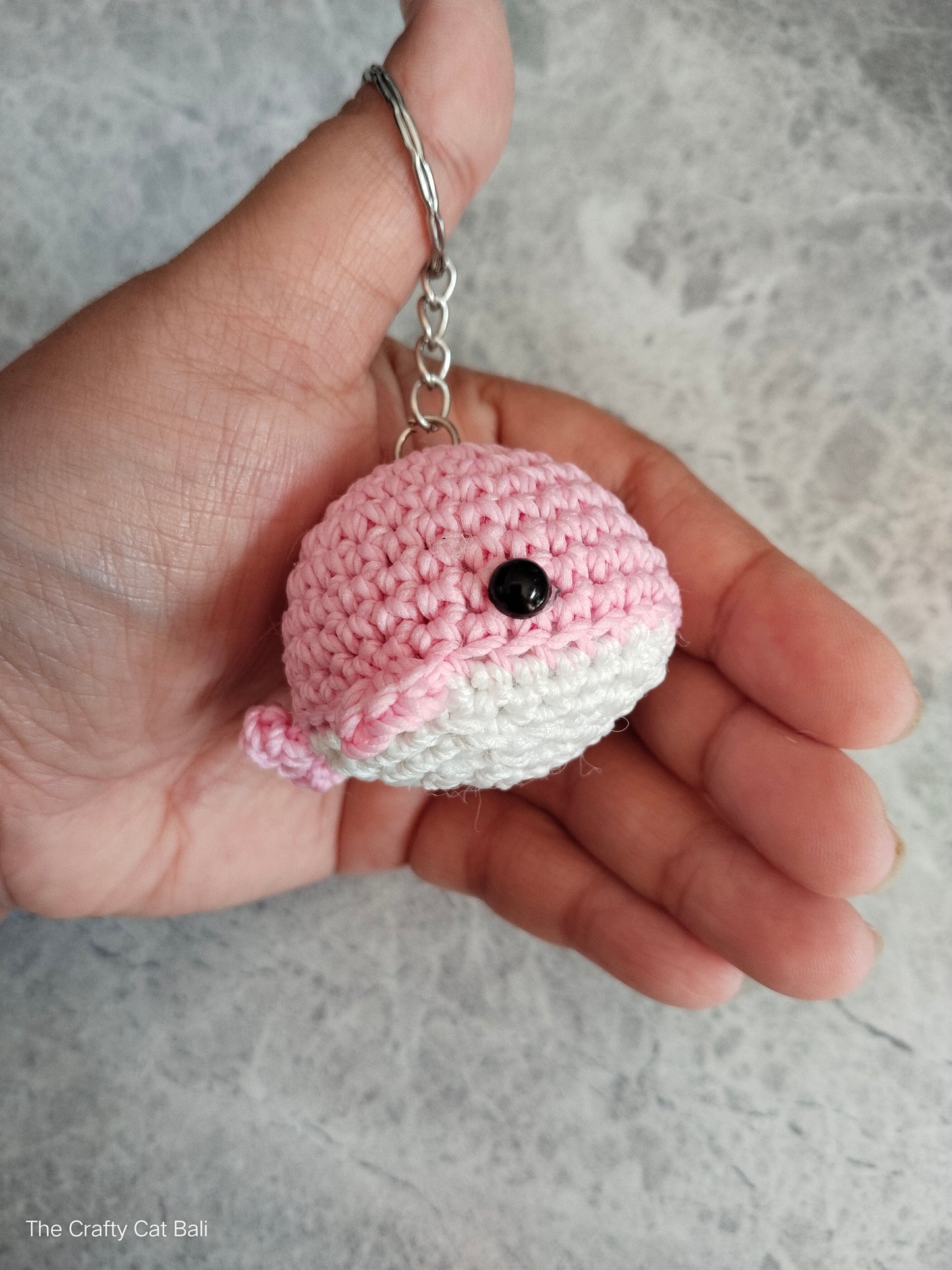 Little Whale Crocheted Keychain