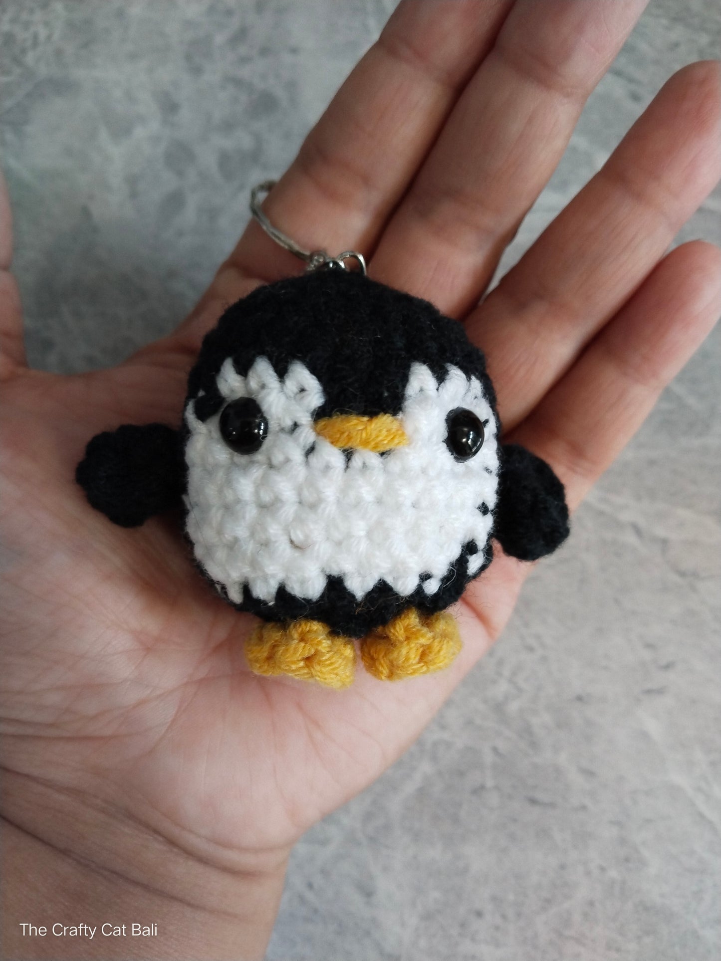 Little Penguin Crocheted Keychain