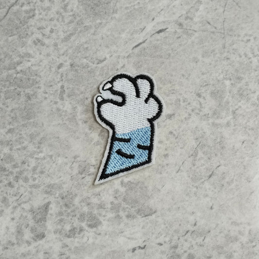 Cat paw iron-on patch, patch bordir