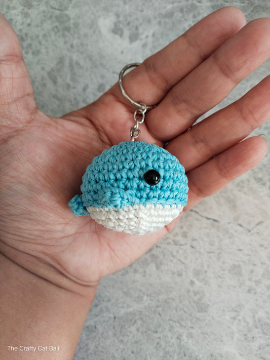 Little Whale Crocheted Keychain