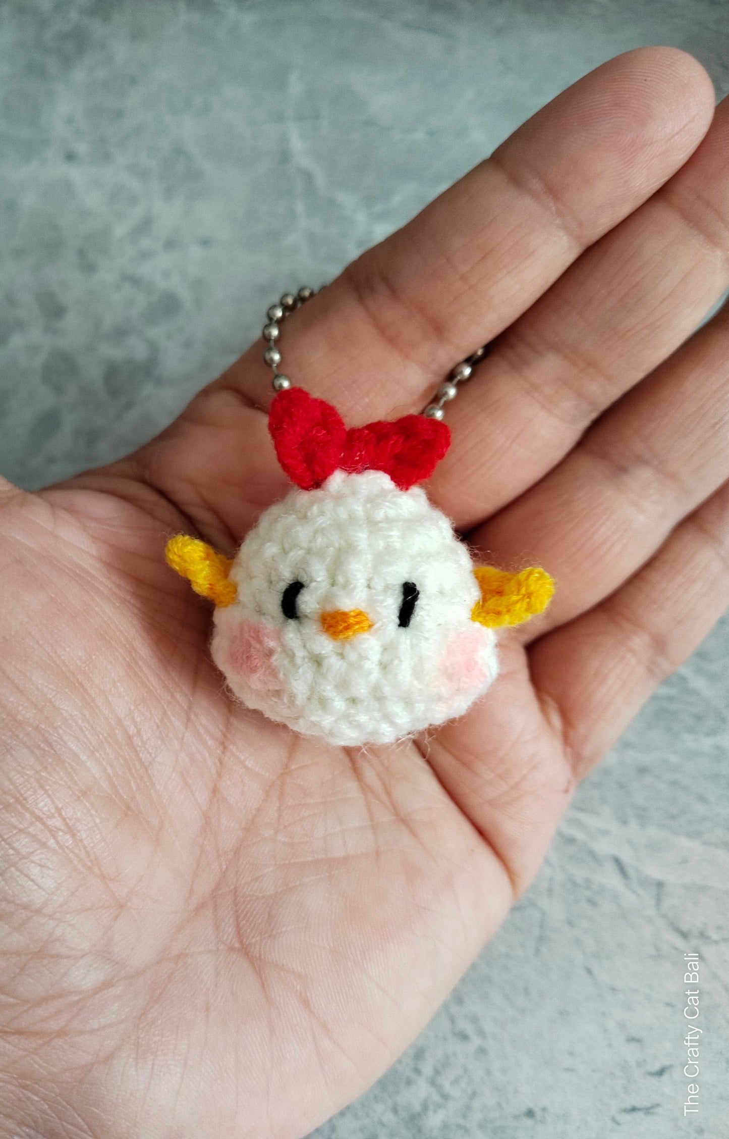 Little Chicken Crocheted Keychain
