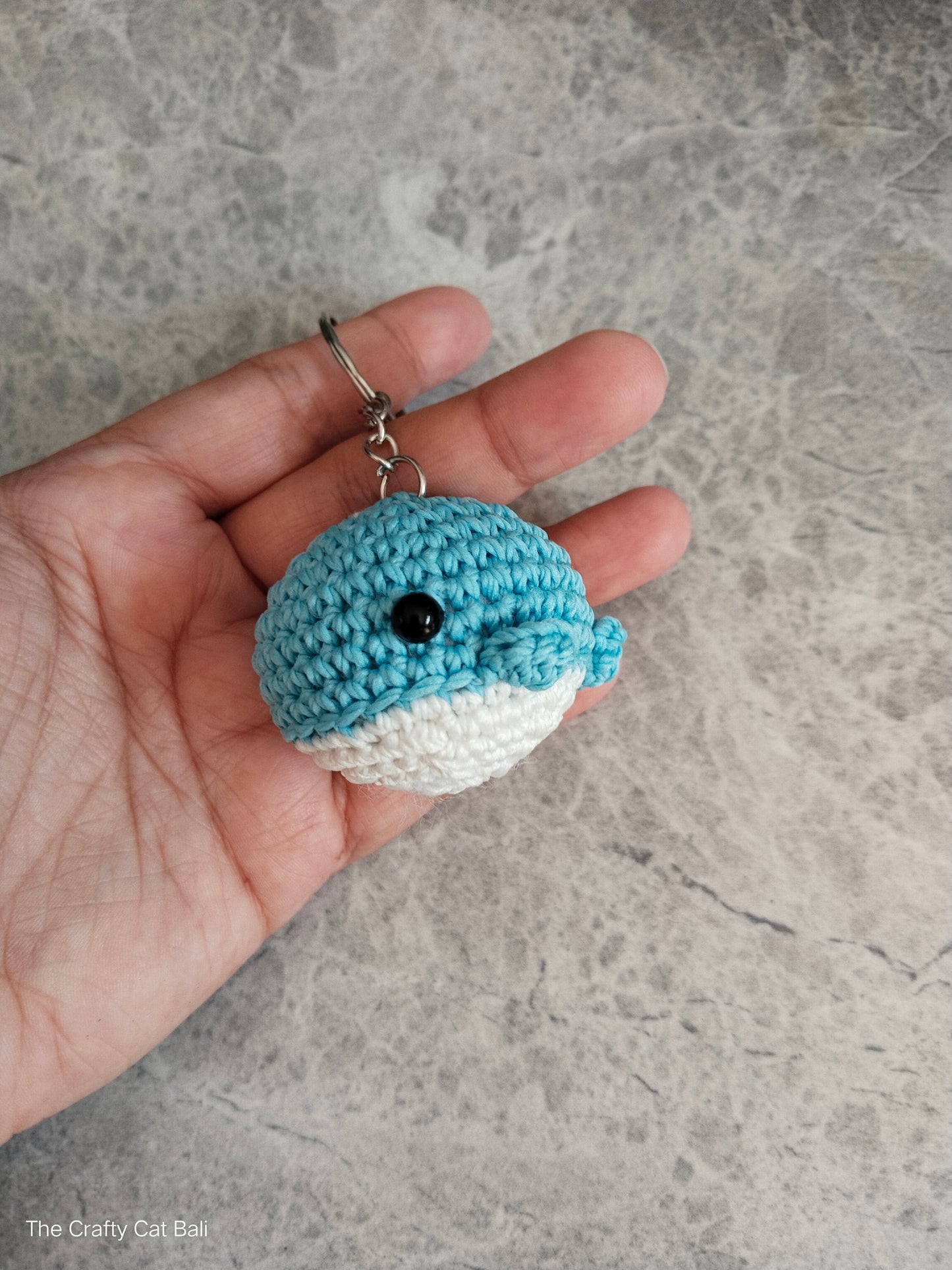 Little Whale Crocheted Keychain