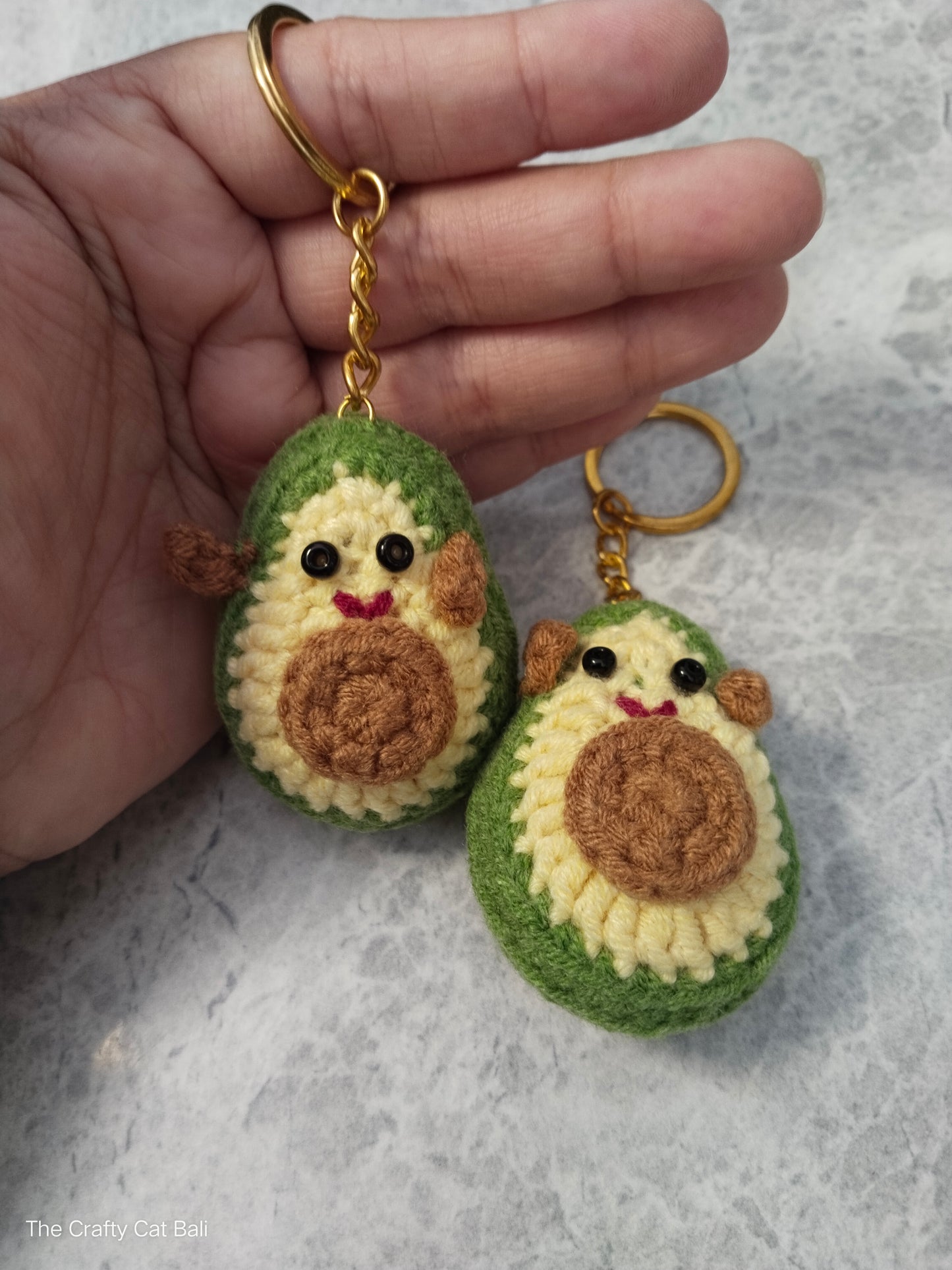 Avo-Buddy Crocheted Keychain