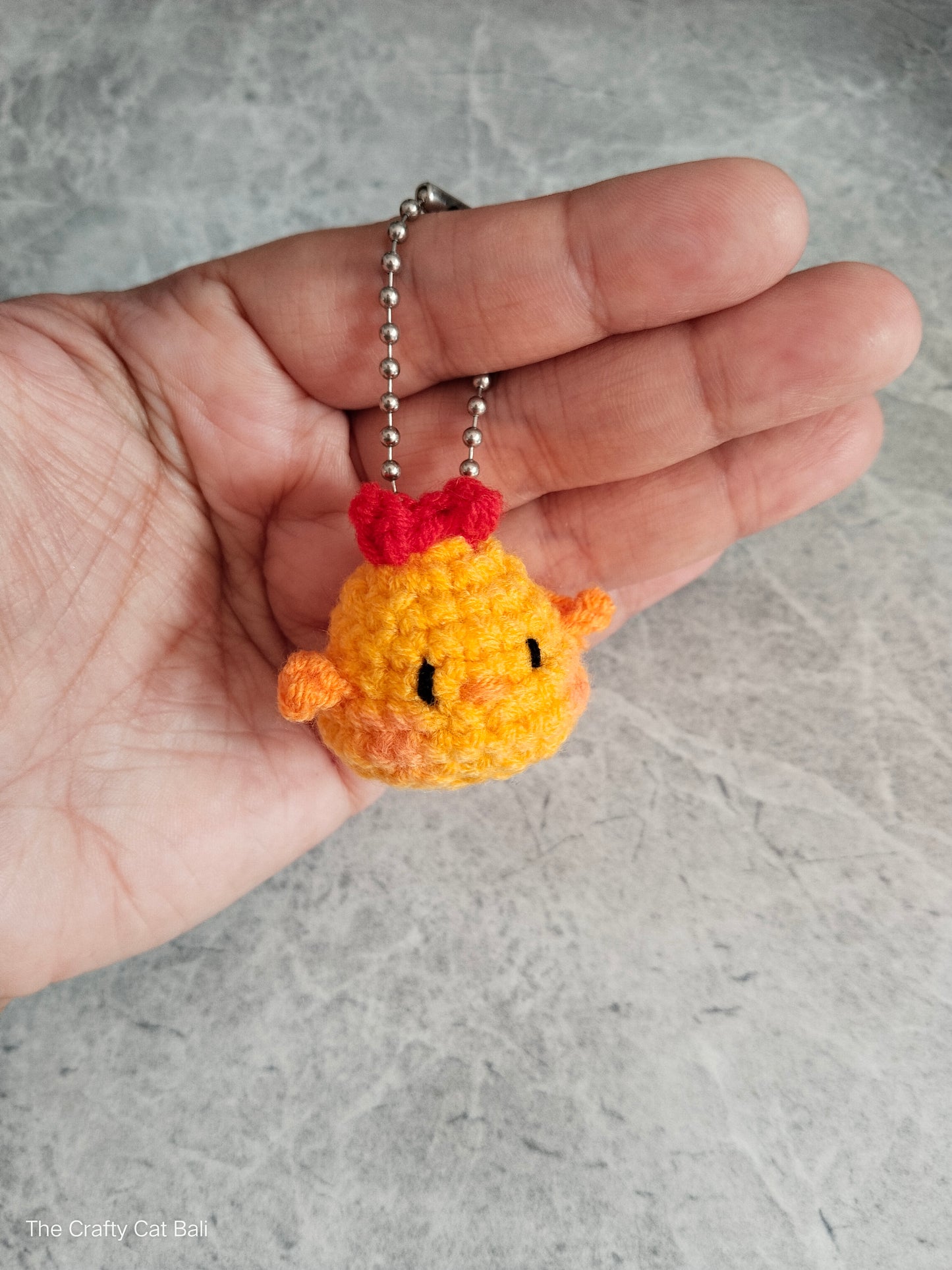 Little Chicken Crocheted Keychain