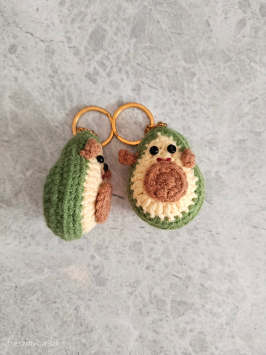Avo-Buddy Crocheted Keychain