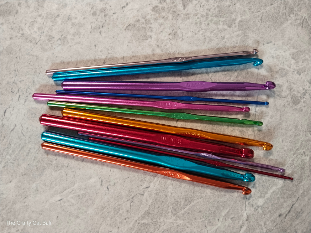 Set of 12 Aluminium Crochet Hook, Hakpen set