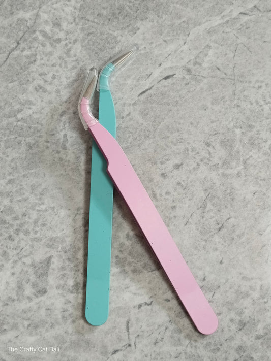 Pinset / tweezer for scrapbooking, beads, glitter, eyelashes, etc.
