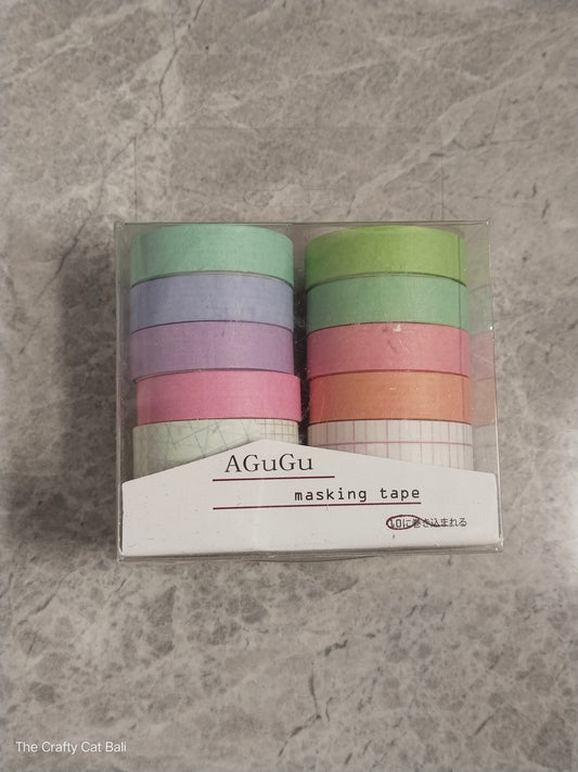 Washi tape - set of 10 rolls
