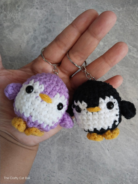 Little Penguin Crocheted Keychain