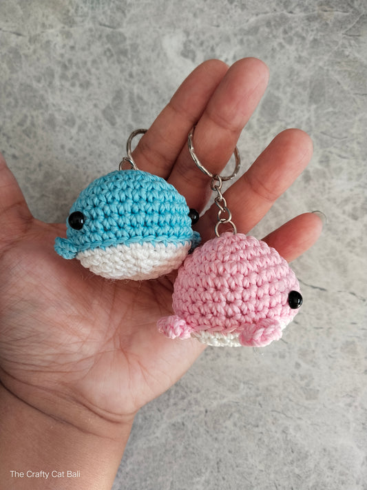 Little Whale Crocheted Keychain