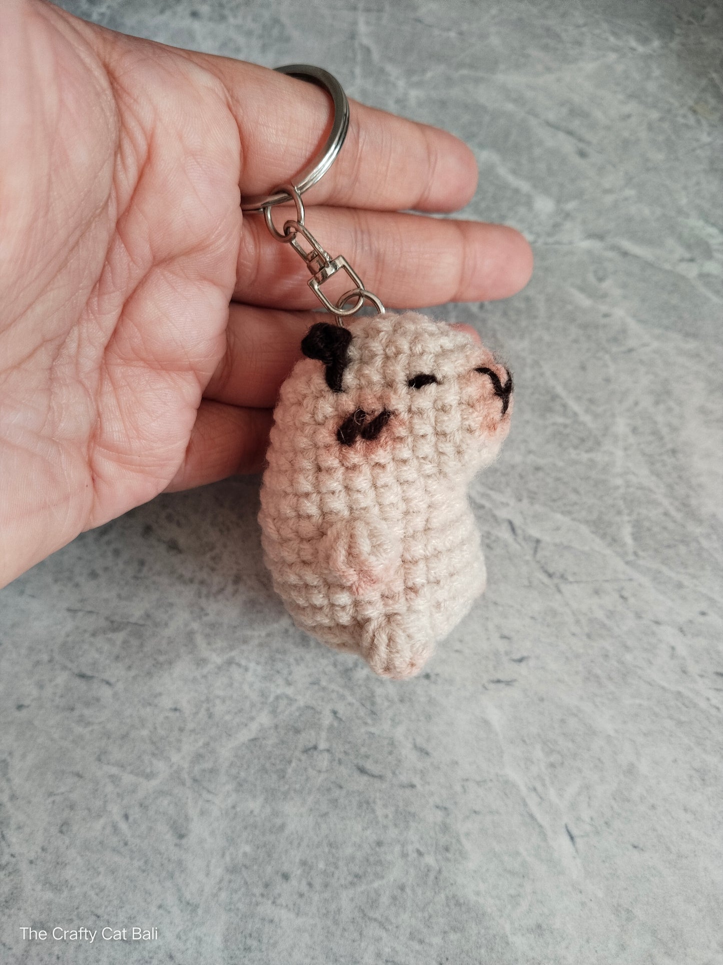 Capybara Crocheted Keychain