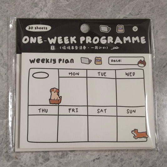 Sticky notepad - weekly plan