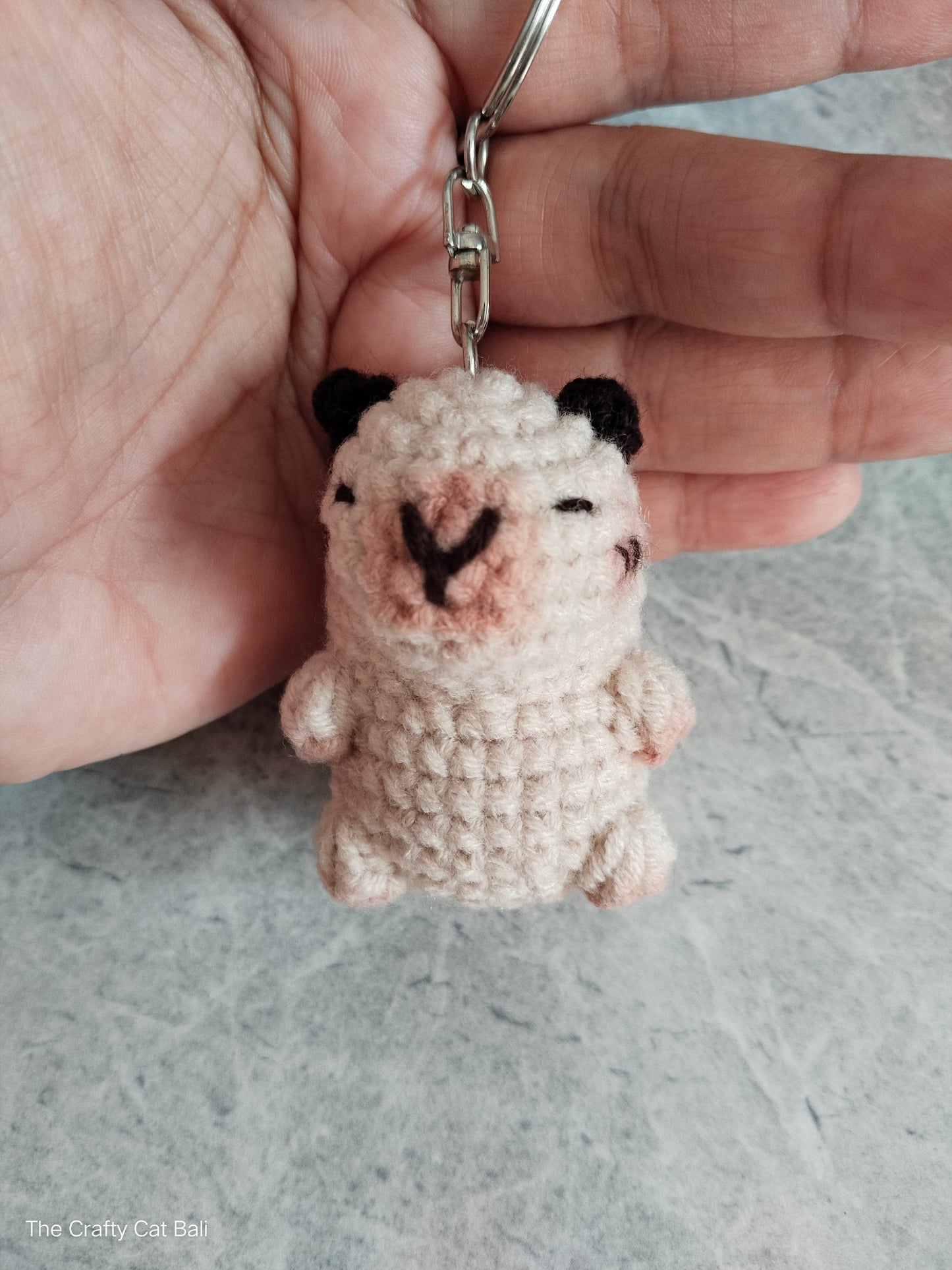 Capybara Crocheted Keychain